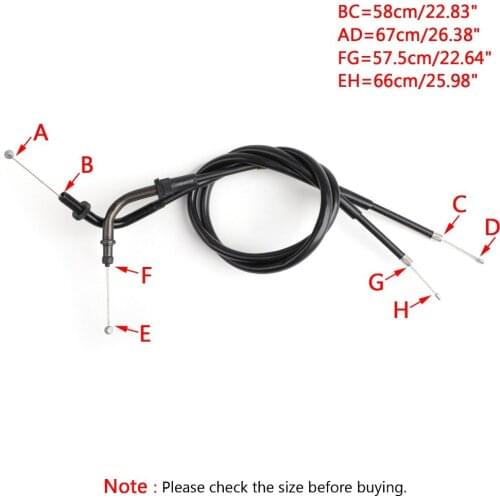 Areyourshop Motorcycle Throttle Cable Wire Line For Yamaha VMAX12 V-MAX (JP) 1990-1999 1FK-26311-01 1FK-26312-01 Motor Parts