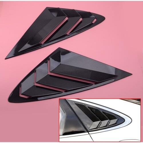CITALL 1 Pair Carbon Fiber Style Rear Side Window Vent Scoop Louver Fit For Hyundai Sonata DN8 2020 2021