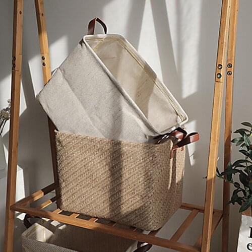Storage Basket Decorative Dense Stitches Fabric Dirty Clothes Basket for Laundry Simple Durable Storage Basket Wholesale