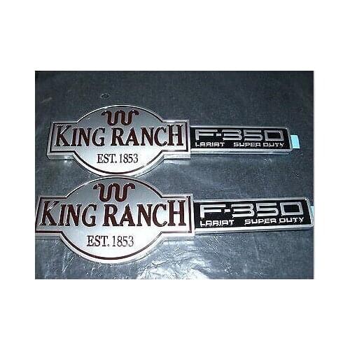 F-350 F350 KING RANCH FACTORY FRONT FENDER EMBLEMS