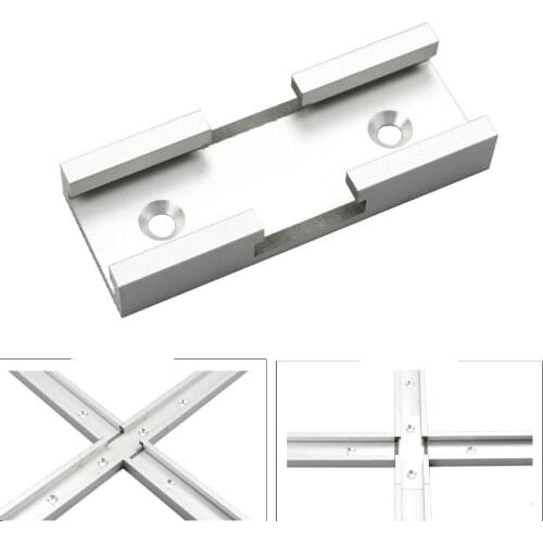 1Pc T-Track Intersection Parts Chute General Purpose Handle Aluminum Woodworking DIY T Track Cross