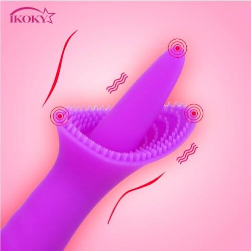IKOKY 10 Speed Oral Licking Tongue Vibrator Sex Toys for Women Pussy Clitoris Stimulator Vagina Massage Female Masturbator