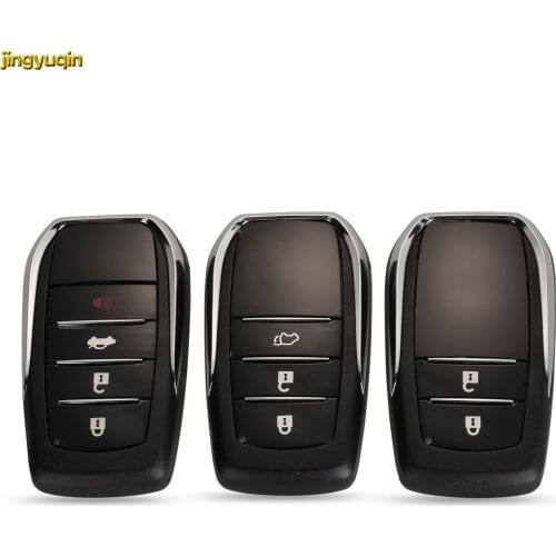 Jinyuqin Smart Remote Car Key Fob Shell For Toyota Fortuner Prado Camry Rav4 Highlander Crown 2/3/4 Buttons Keyless