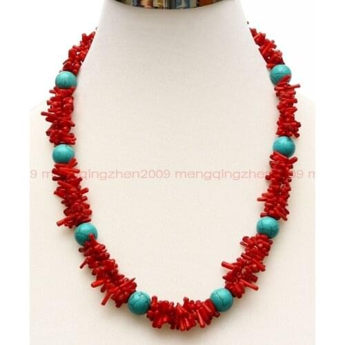 Hot sale Fashion natural Red coral branch 2 row woman necklace AAAAA