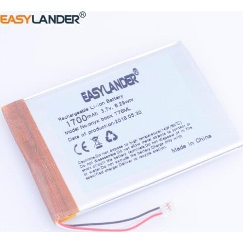3.7V 1700mAh LI-Polymer Rechargeable Battery For E-Book onyx boox T76ML C63ML T76SML C65ML C65HD C67ML c67ml carta2 T68 MP5