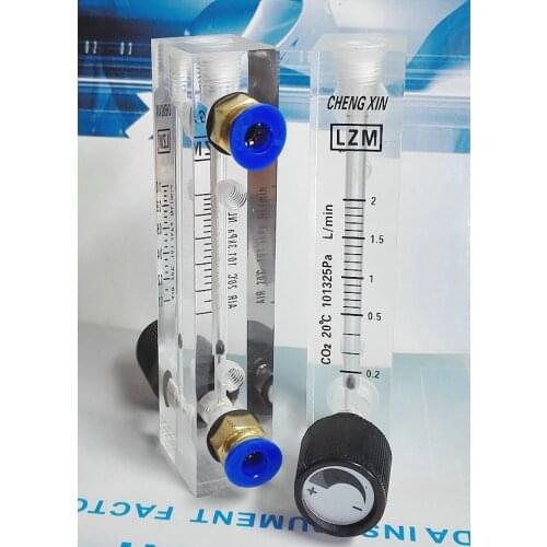 LZM-6T CO2 Flowmeter/Gas Flow Meter with Adjustment 0.2-2 L/min