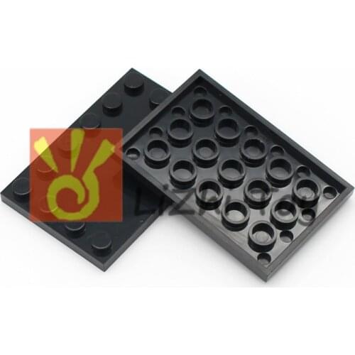 Moc 6180 Tile Modified 4x6 with Studs on Edges Building Bricks Block Compatible All Brands Assembles Particles Street View