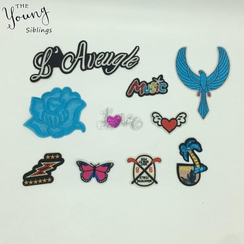 Fashion style 1pcs sell Iron on patch Embroidery Patch Lace DIY Badges Clothing Sewing Accessories Craft Supplies C265-C6020