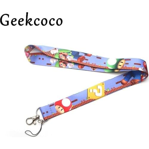 Cartoon game keychain Accessories Safety Breakaway Mobile Phone ID Badge Holder key Strap Neck lanyard Camera J0287