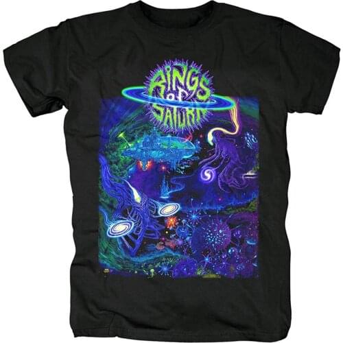 Mens TShirt Short Sleeve Shirt Rings of Saturn Rock Tee Women Hiphop Shirts(7)