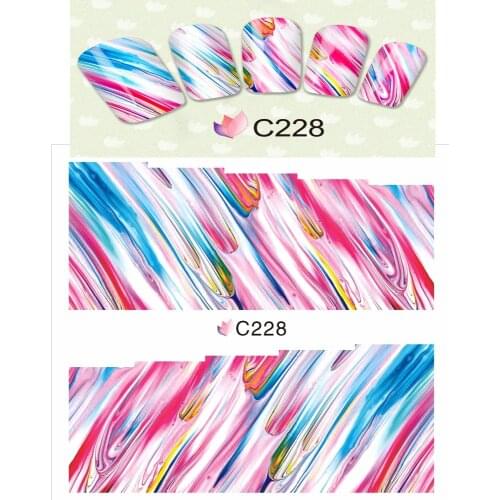 NAIL ART BEAUTY WATER DECAL SLIDER NAIL STICKER ABSTRACT OIL PAINTING GRAFFITI SMIRCH KIDS GIRLS C228-235