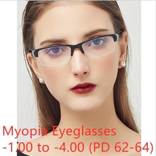 BAOBAOYANG Black Myopia Eyeglasses Women Computer Eyewear Mens Prescription Glasses Adult Anti Blue Light Reading Glasses