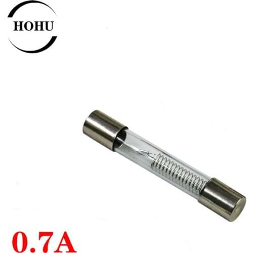 5PCS 5KV Microwave Oven Fuse 6*40mm 0.7A Glass Tube Fuse 6x40mm High-Pressure Fuse