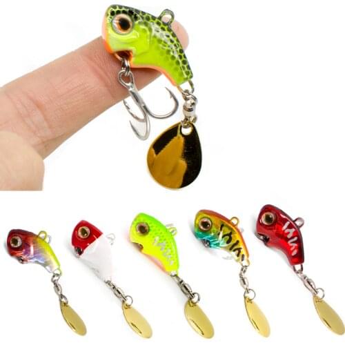1Pcs Lure Fishing Far Launch Metal Mini VIB Rotating Spoon Micro Sinking wobblers Lure 9g 13g 16g 22g Jigs Pesca winter fishing