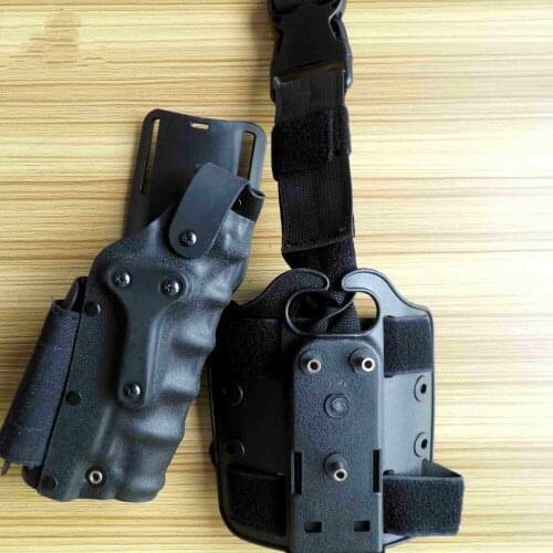 Adjustable Hunting Holster Military Holster Set Tactical Leg Paddle + Belt Holster for GL 17 19 22 23/ 1911 / M92 M9/USP