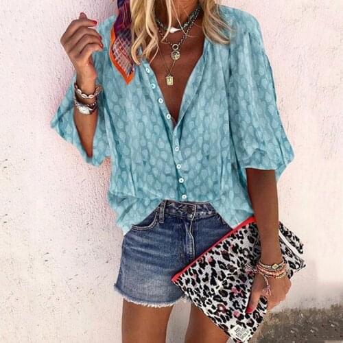 Harajuku Print Shirt Women Blouse Vintage Autumn 2020 Puff Sleeve Female Clothes Loose BF Shirts Oversize Casual Streetwear Tops