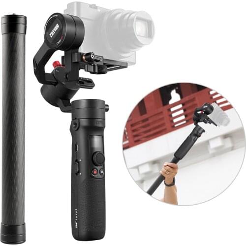 Zhiyun CRANE-M2 Compact 3-axis Handheld Gimbal Stabilizer + Extension Pole Stick Rod for Sony Canon GoPro Hero 7/6/5 Smartphone
