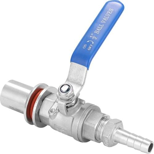 304 stainless steel Ball Valve 1 / 2 " Ball Valve Stainless Steel Compact Ball Valve Barb Homebrew Beer Kettle Brew Wine Tap