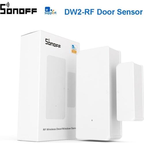 SONOFF DW2-RF RF 433mhz DW2 Door Window Sensor Smart Scenes Alarm Sync Via EWelink APP Automation Work With RF433 Bridge