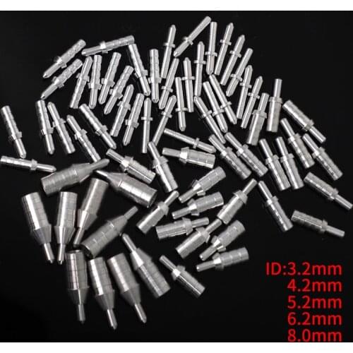 100pcs Archery Compound Recurve Bow Arrows Aluminum Nock Pin for Arrow Shaft ID 3.2/4.2/ 5.2/ 6.2 /8.0mm Arrow Accessory