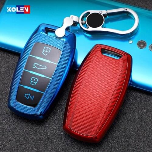 TPU Carbon Fiber Car Remote Key Cover Case Shell Fob Keychain For Great Wall Haval / Hover H6 H7 H4 H9 F5 F7 H2S Car Accessories