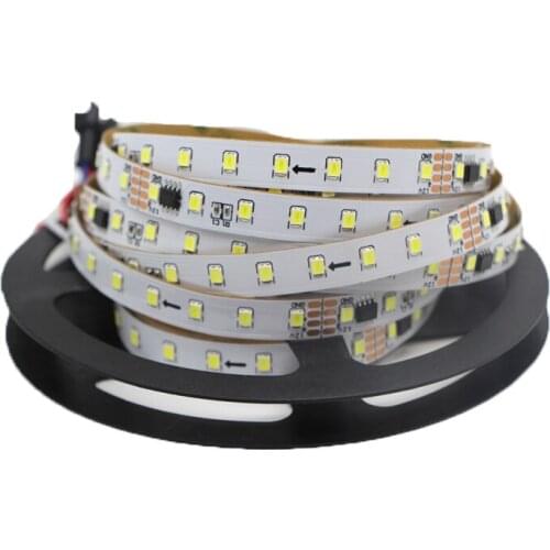 Dc 12v ws2811 (IC16703) SMD2835 126leds/m external chip programmable and automatically addressable monochrome led strip 5m/roll
