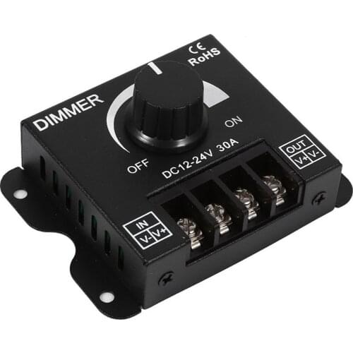 12V-12V 30A Metal LED Switch Dimmer Controller Manual Operation for Strip Light SCIE999