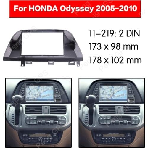 2 Din Car Radio stereo Fitting installation fascia For HONDA Odyssey 2005-2010 Stereo Frame Fascias Mount Panel DVD CD trim ABS