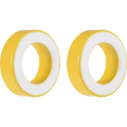 Uxcell Ferrite Ring Iron Powder Toroid Cores for Chokes Yellow White2pcs