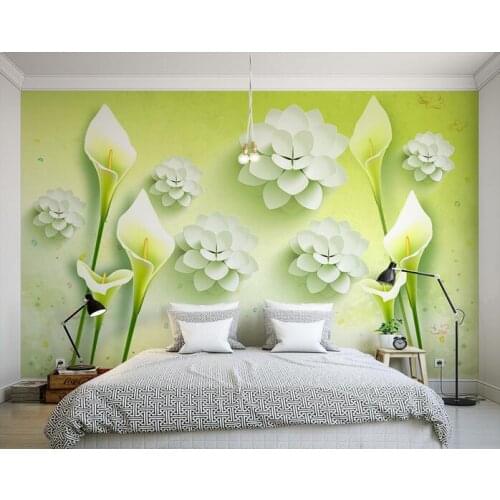 3d wallpaper custom mural non-woven 3d room wallpaper Fresh lily 3 d TV setting wall murals photo wallpaper for walls 3 d