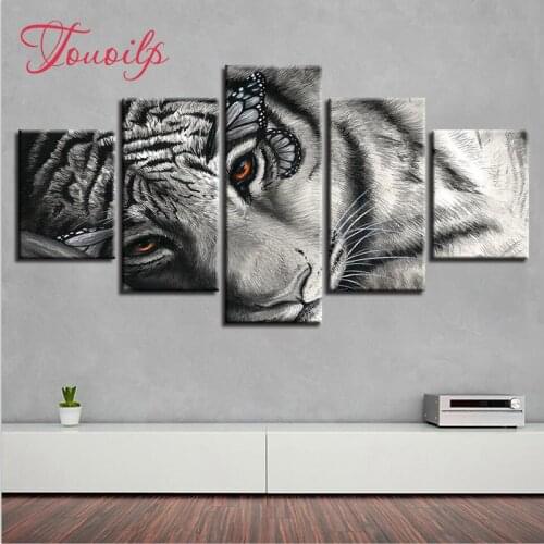 5D Diy Tiger Living Room spuare&round diamond painting crystal 5d diy diamond embroidery diy crystal painting cross stitchsets