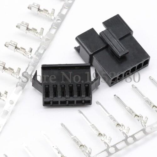 100Set 6 Pin JST Connector 2.54mm Aeromodelling Electric Toy SM Connector Plug ( Terminal + Male + Female )
