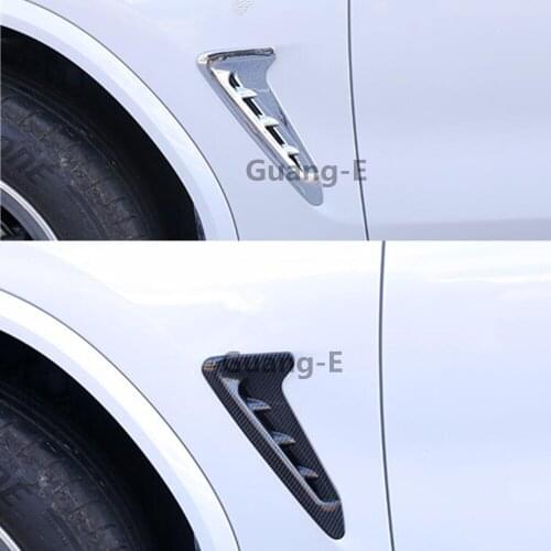 Car Stick Front Machine Side Fender Vents Air Outlet Lamp Trim Moulding For BMW X3 XDrive 25i 28i 30i 2018 2019 2020