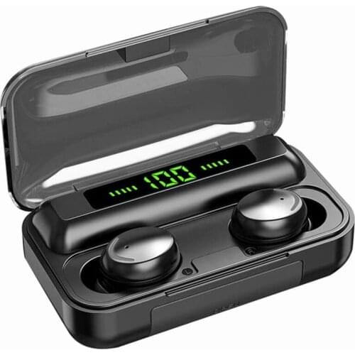 Bluetooth Wireless Headphones 5.0 In-Ear Sports Wireless Headset with LCD Digital Display Charging Case