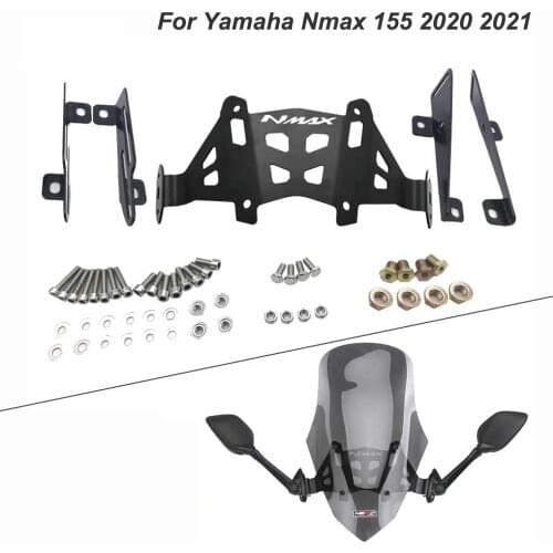 For Yamaha Nmax 155 Nmax155 2020 2021 Rearview Side Mirrors Windshield Lifting Bracket Rear View Motorcycle Scooters Accessories