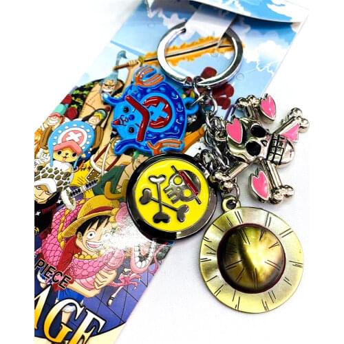 Anime One Piece Alloy Key Chain Casual Key Ring Cosplay High Quality Girl Women Cartoon Fashion Accessories Gifts