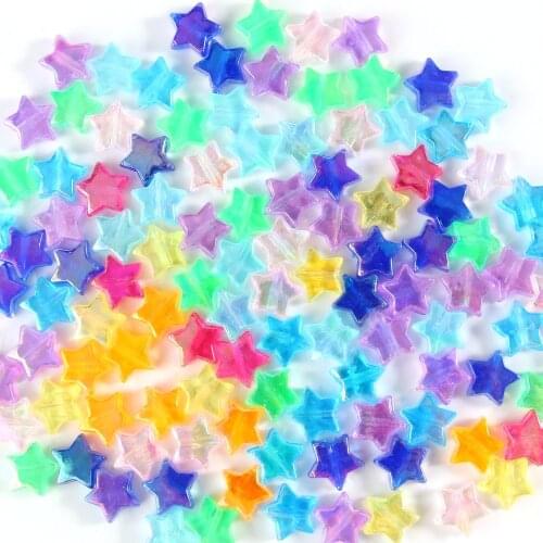 11x11x5mm Mixed AB Color Star Shape Acrylic Beads Loose Spacer Beads For Jewelry Making Diy Charms Bracelet Necklace Accessories