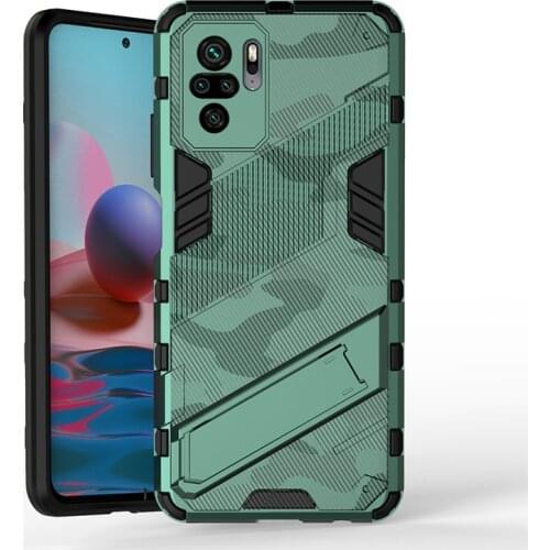 For Redmi Note 10 Pro Case Camouflage Shockproof Full Protection Case with Kickstand Cover For Redmi Note10 4G 10s чехол Rzants