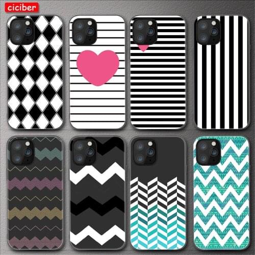 Checkered stripes Phone Case for iPhone 11 12 Pro Max Mini Cover for iPhone 7 8 6 6S Plus X XR XS MAX SE 2020 Soft TPU Back Capa
