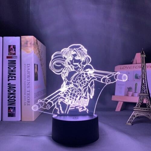Black Lagoon Revy Led Night Light for Bedroom Decor Gift Nightlight Anime Table 3d Lamp Revy Black Lagoon