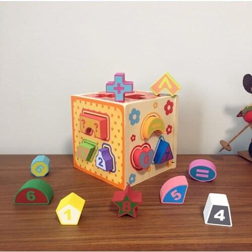 Childrens educational toys shape matching building blocks intelligence box cartoon animals boys and girls baby assembling toys