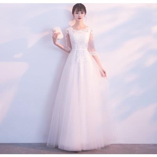 White Lace Women Cheongsam Asian Bride Wedding Evening Party Dresses Hollow Out O-Neck Qipao Prom Mesh Dress Gown Size XS-XXL