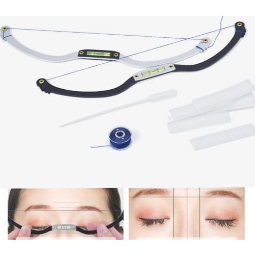 Microblading Permanent Makeup Bow and Arrow Line Ruler Measuring Eyebrow Mapping Rope Pre Ink PMU Tattoo for Mapping