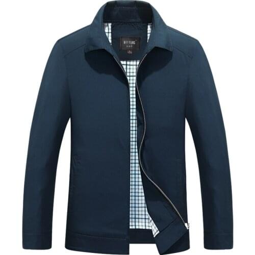Mens Solid Color Jackets Men Fashion Windbreaker Casual Male Slim Fit Turn-down Collar Coats Plus Size M~3XL