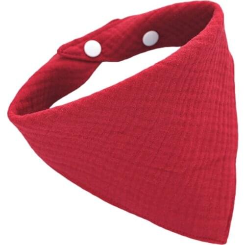 Baby Infants Feeding Bibs with Snaps Soft Gauze Saliva Towel Toddler Bandana