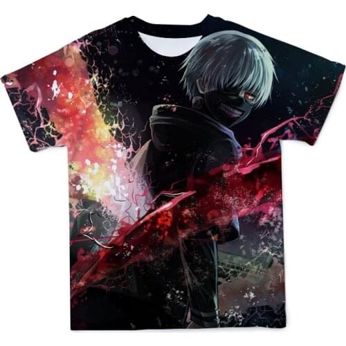2021 New Loose Round Neck Short-Sleeved T-Shirt Grimace Hip-Hop Anime Ninja Personality Male/Female Suitable For Oversized