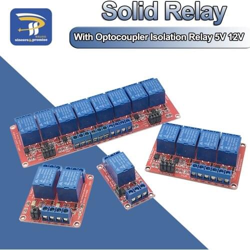 1 2 4 8 Channel 5V 12V Relay Module Board Shield 1 Way With Optocoupler Isolation Support High and Low Level Trigger for Arduino