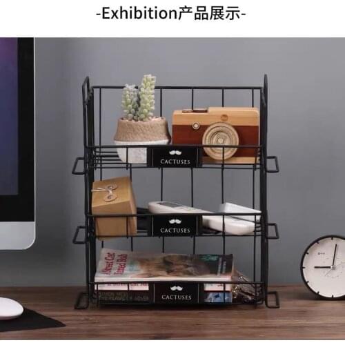 Simple wrought iron multi-layer fruit and vegetable basket movable storage basket for fruits and vegetables