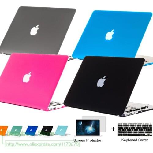 3in1 Clear laptop Matte Protector Case For MacBook Air 11 13 Pro 13 / 15 inch Retina Touch bar A1706 A1707 + 2 gifts