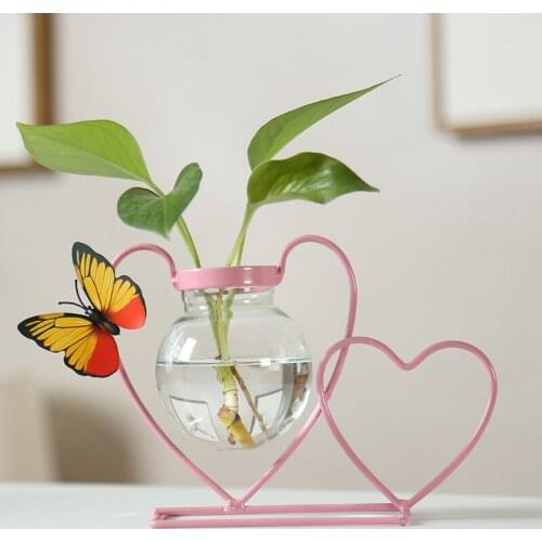 Creative green plant water culture container glass vase living room table decoration TV cabinet decoration display Decor